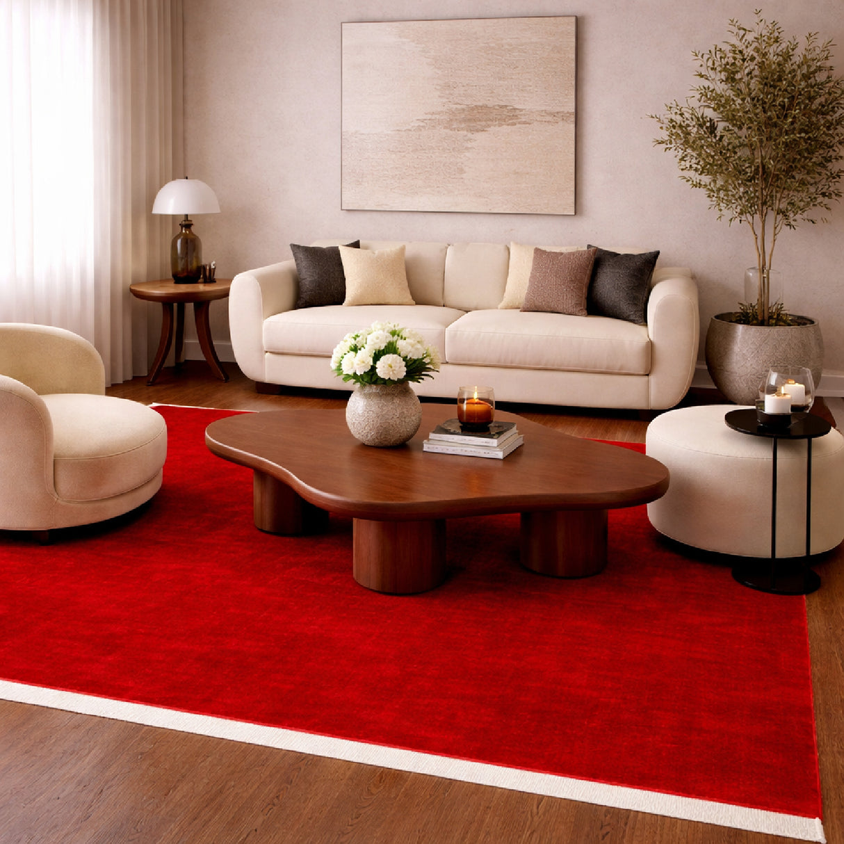 Modern European furniture - Hand-Loomed Wool Fringe Square Carpet - www.oroa.com