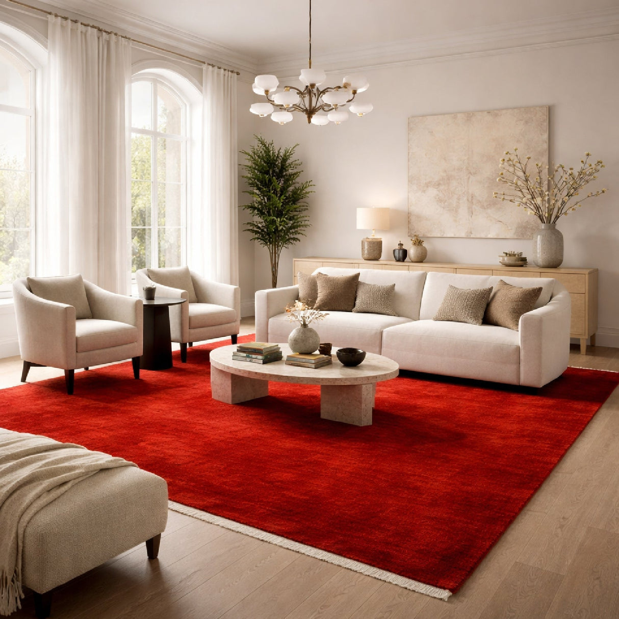 Modern furniture - Hand-Loomed Wool Fringe Carpet - www.oroa.com
