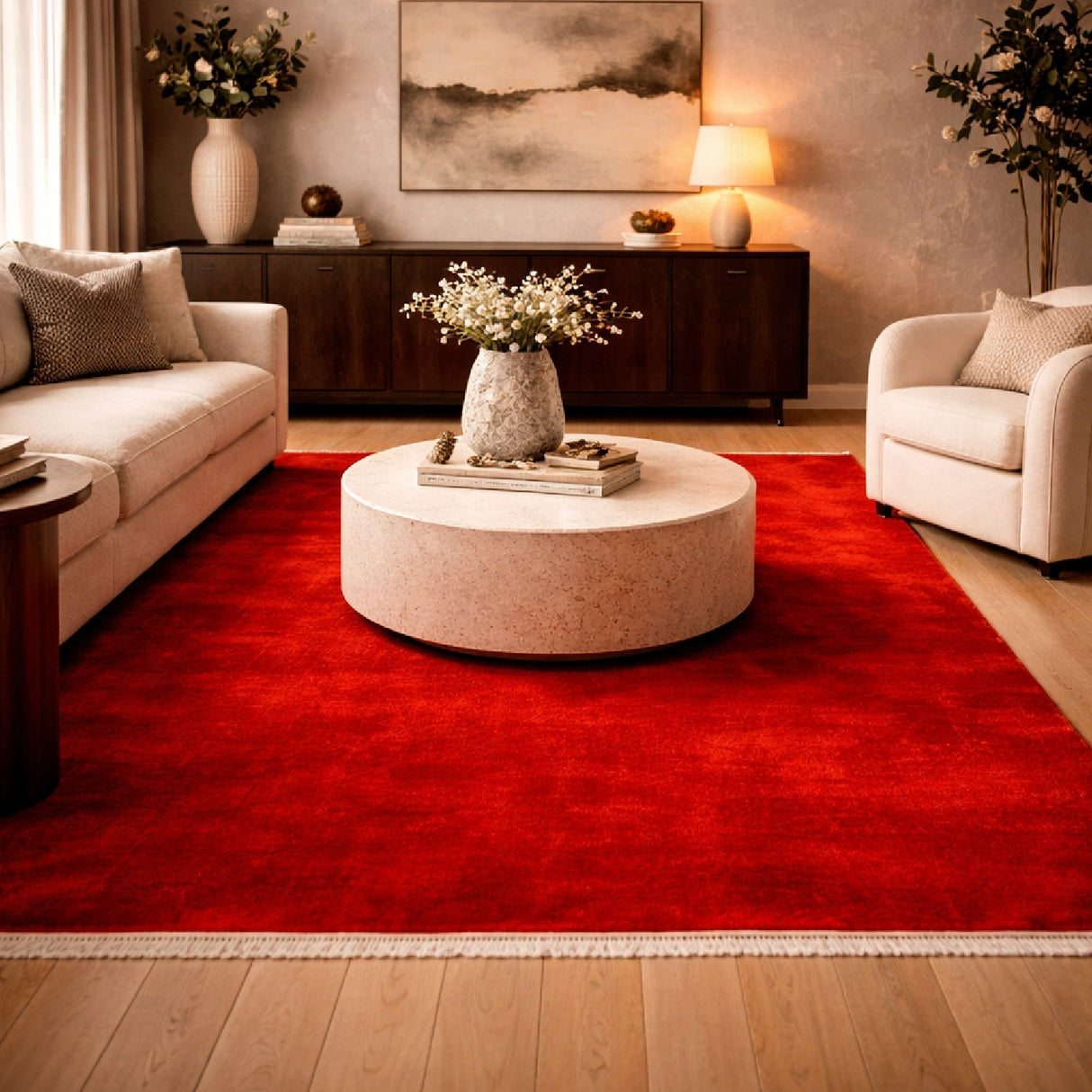 Modern furniture - Hand-Loomed Wool Fringe Table Runner - www.oroa.com