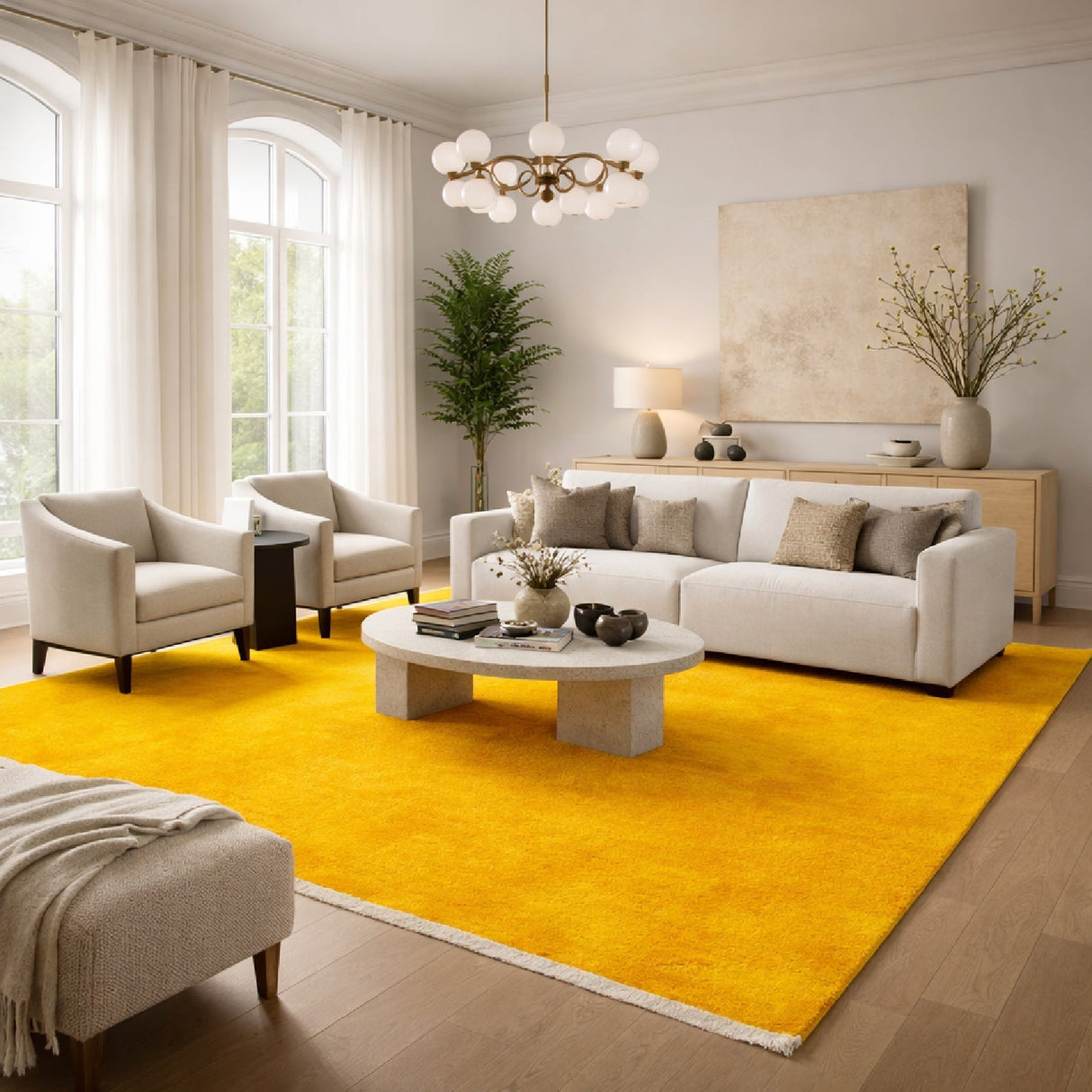 Modern furniture - Hand-Loomed Wool Fringe Carpet - www.oroa.com