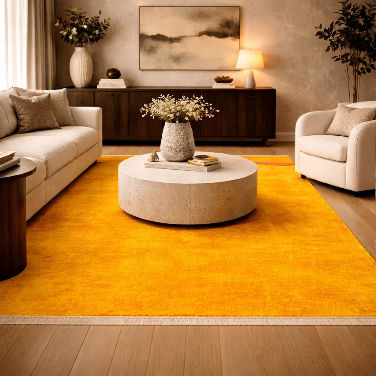 Modern furniture - Hand-Loomed Wool Fringe Table Runner - www.oroa.com