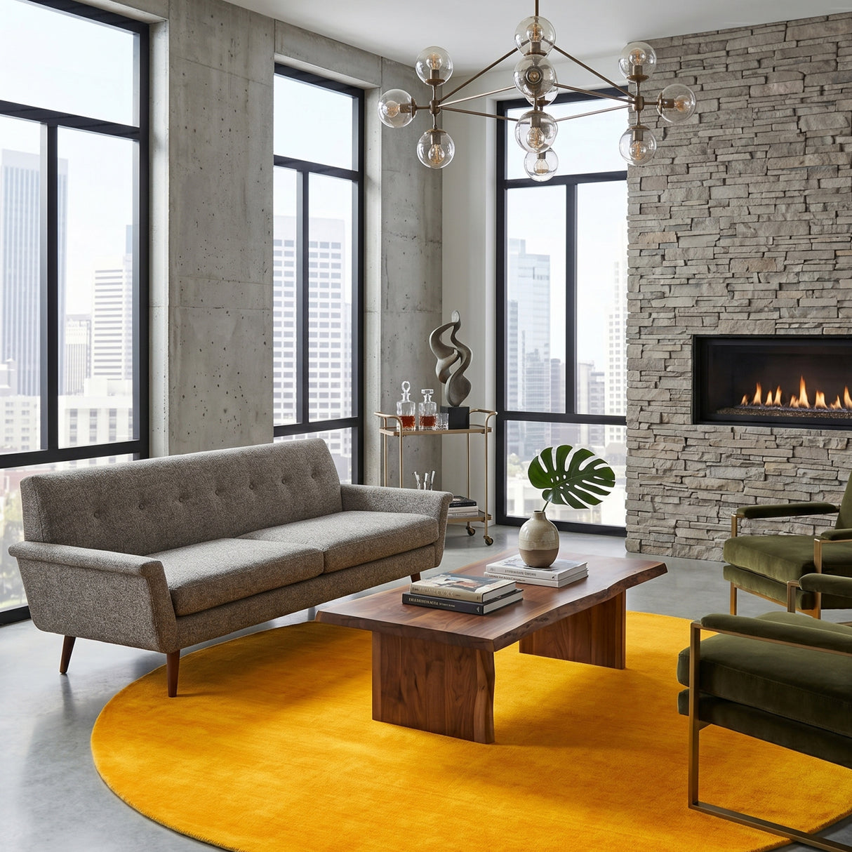 Modern furniture - Hand-Loomed Wool Fringe Round Carpet - www.oroa.com