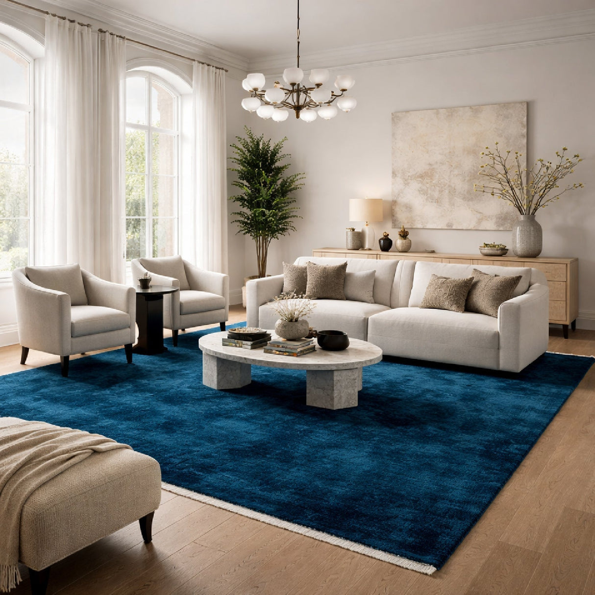 Modern furniture - Hand-Loomed Wool Fringe Carpet - www.oroa.com