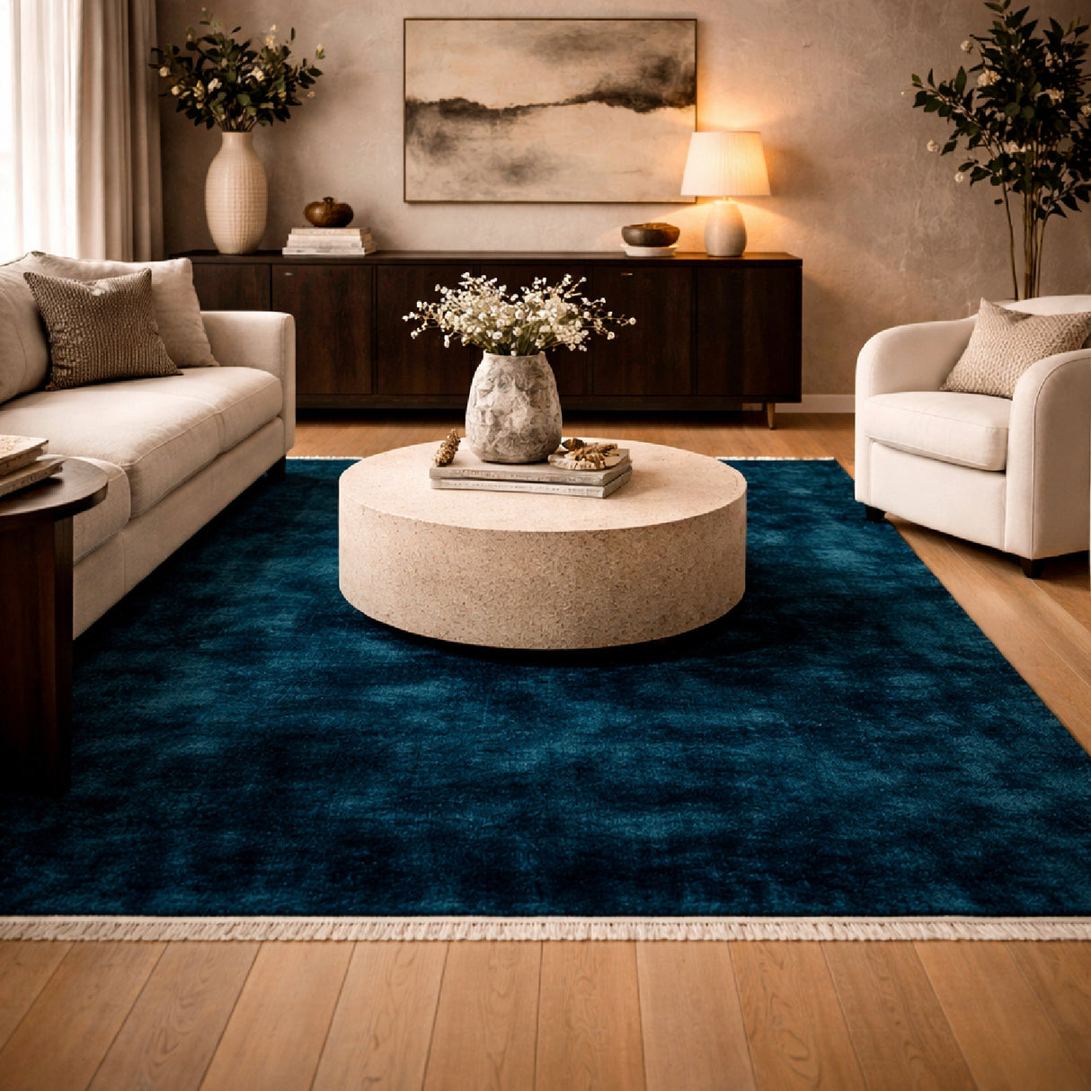 Modern furniture - Hand-Loomed Wool Fringe Table Runner - www.oroa.com