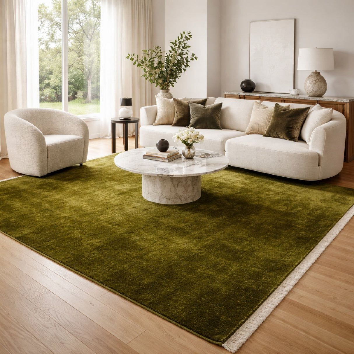 Modern furniture - Hand-Loomed Wool Fringe Carpet - www.oroa.com