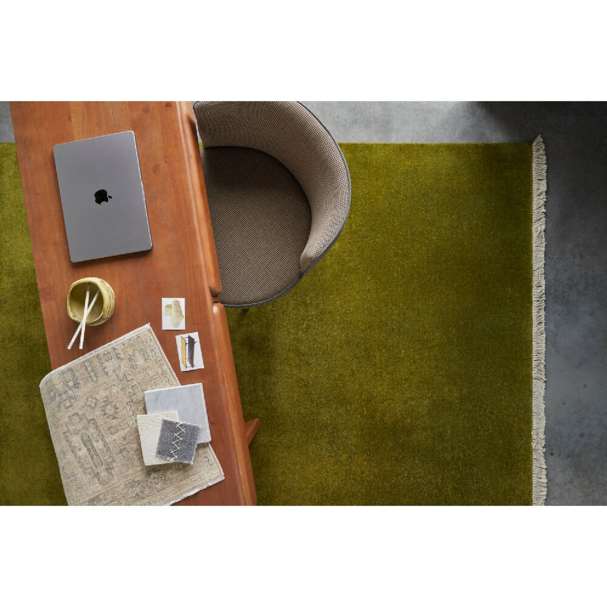 Modern European furniture - Hand-Loomed Wool Fringe Square Carpet - www.oroa.com
