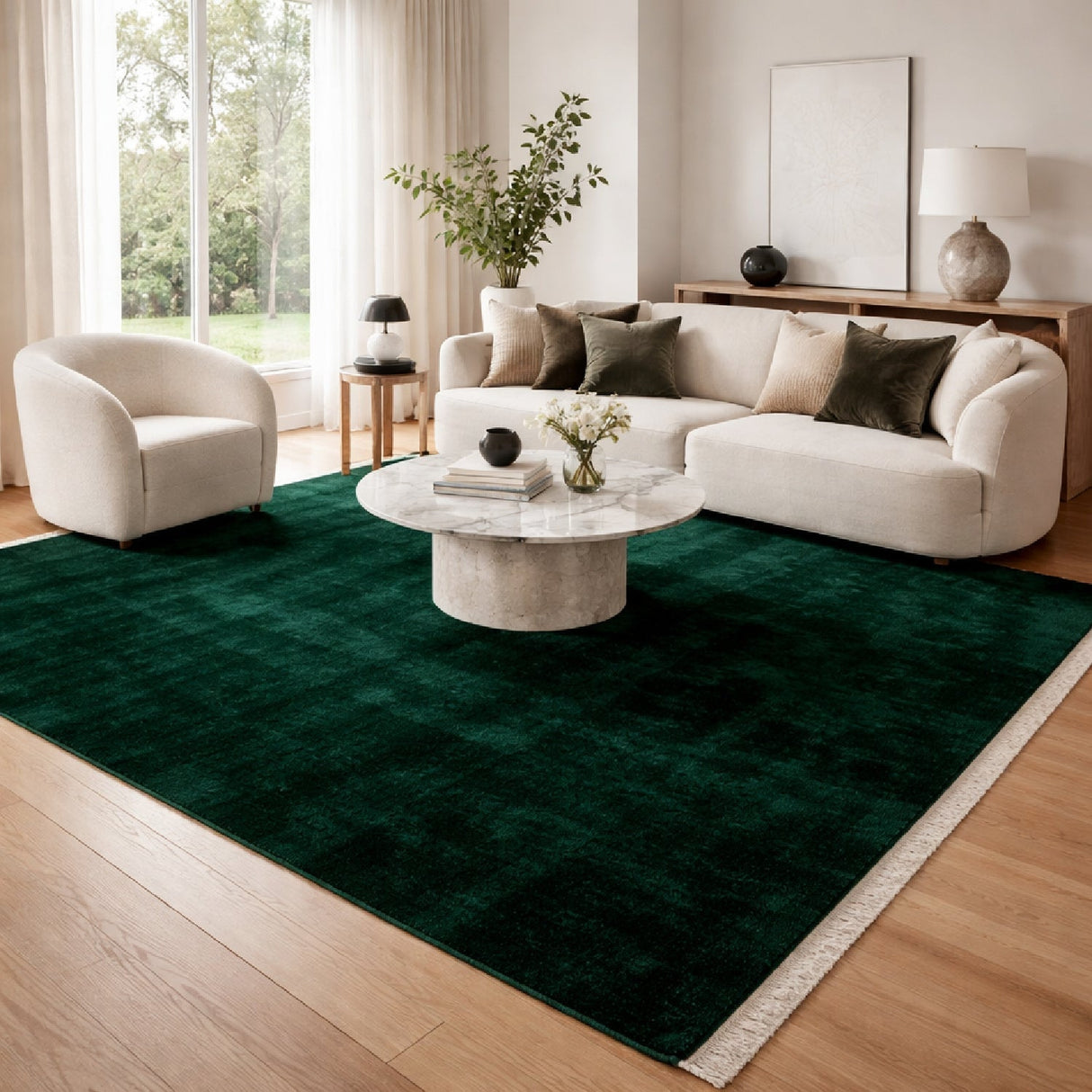 Modern furniture - Hand-Loomed Wool Fringe Carpet - www.oroa.com