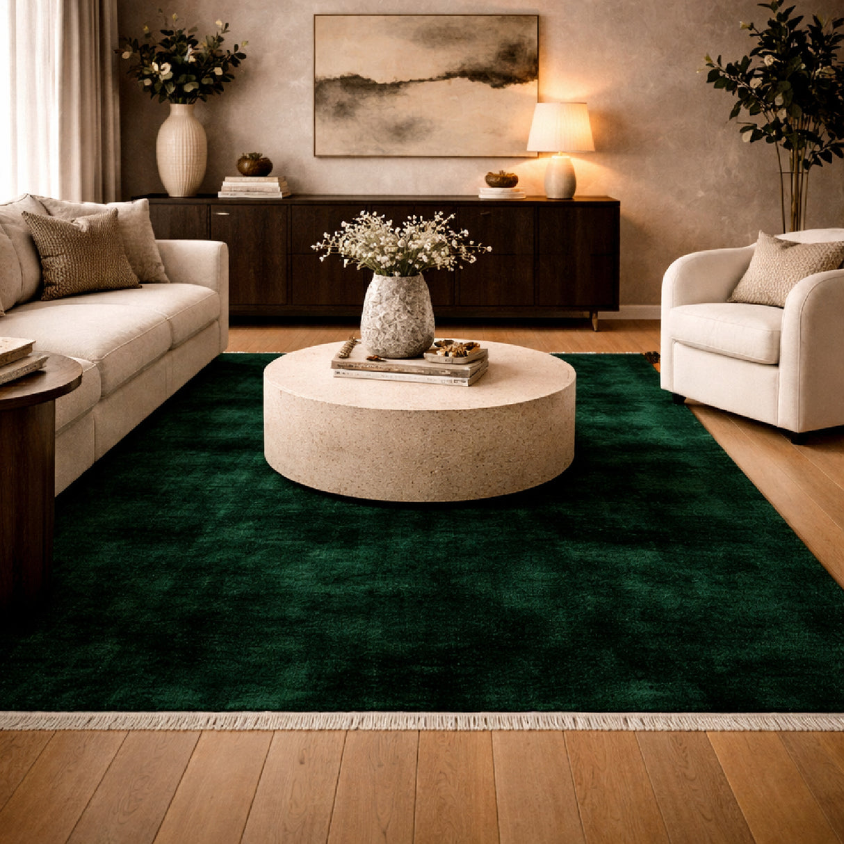 Modern furniture - Hand-Loomed Wool Fringe Table Runner - www.oroa.com