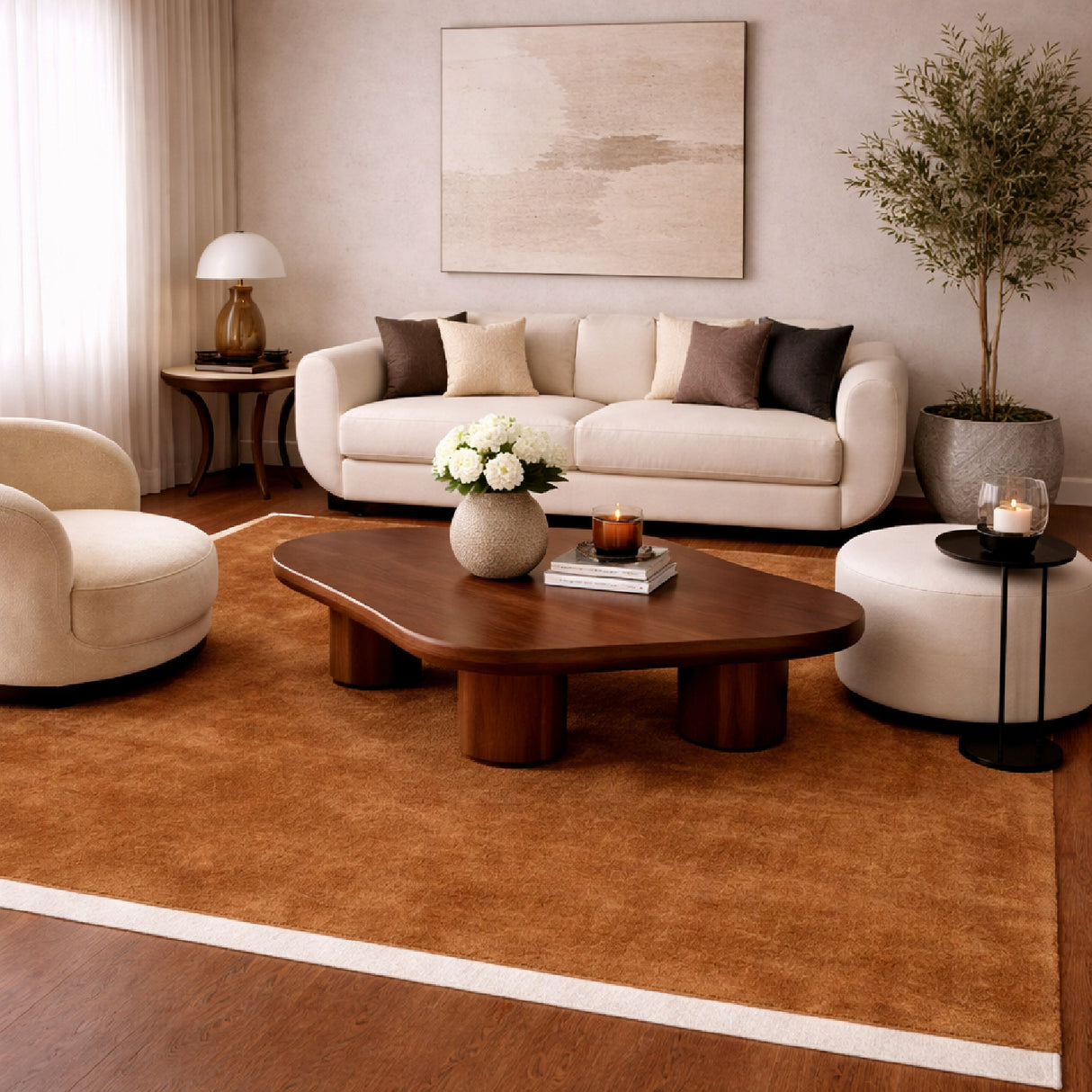 Modern European furniture - Hand-Loomed Wool Fringe Square Carpet - www.oroa.com
