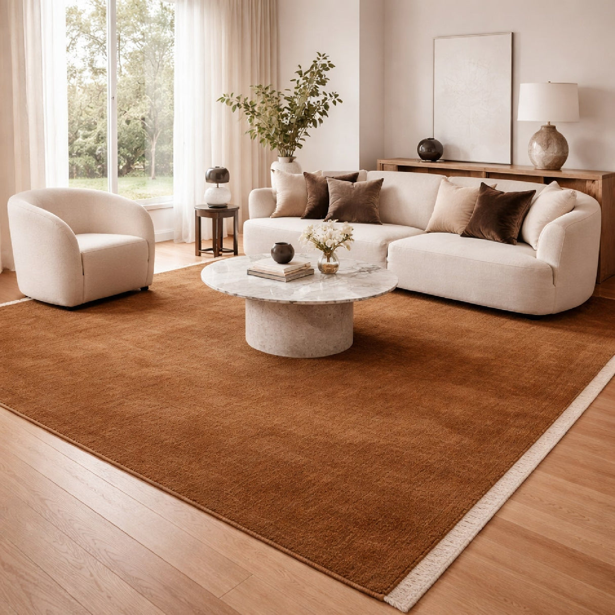 Modern furniture - Hand-Loomed Wool Fringe Carpet - www.oroa.com