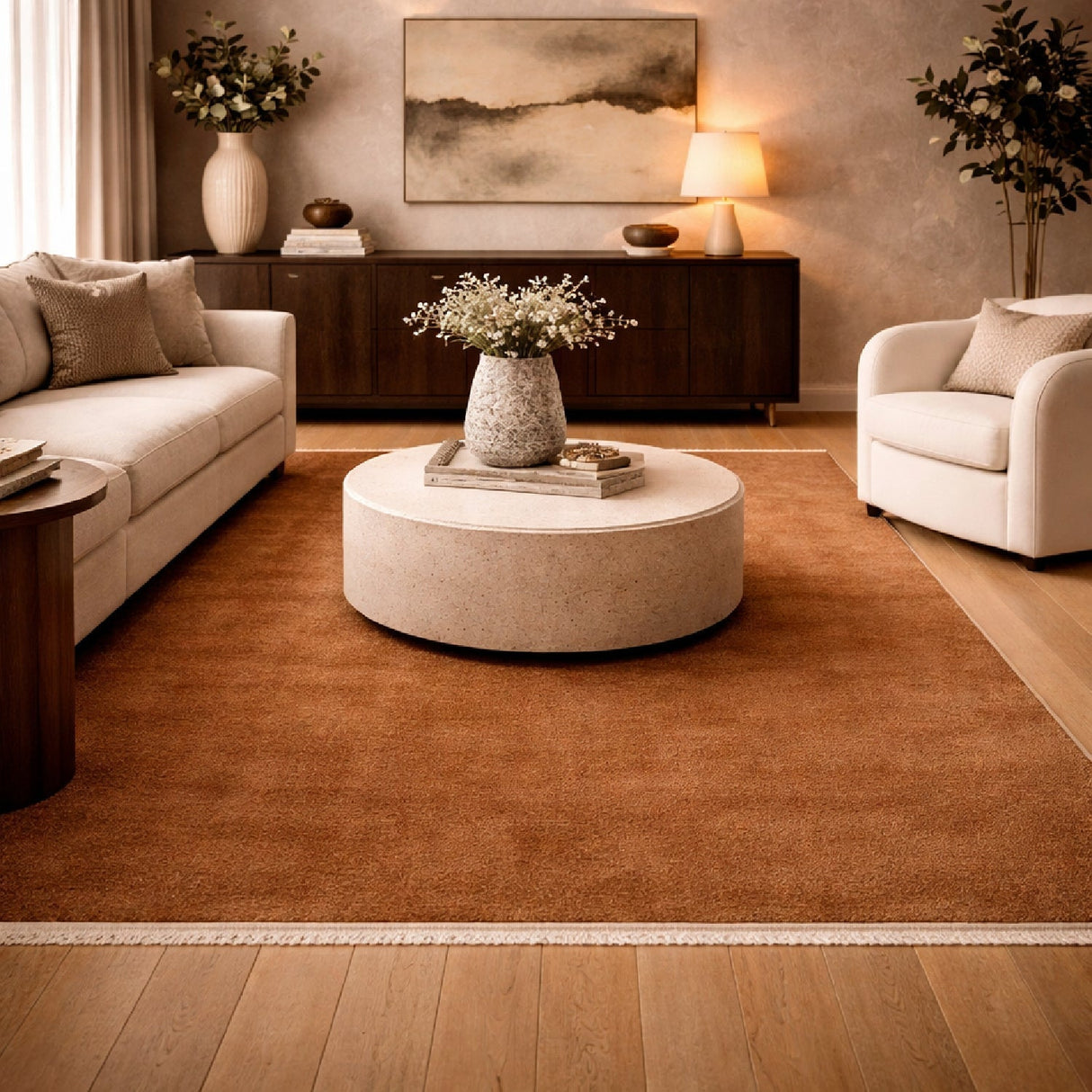Modern furniture - Hand-Loomed Wool Fringe Table Runner - www.oroa.com