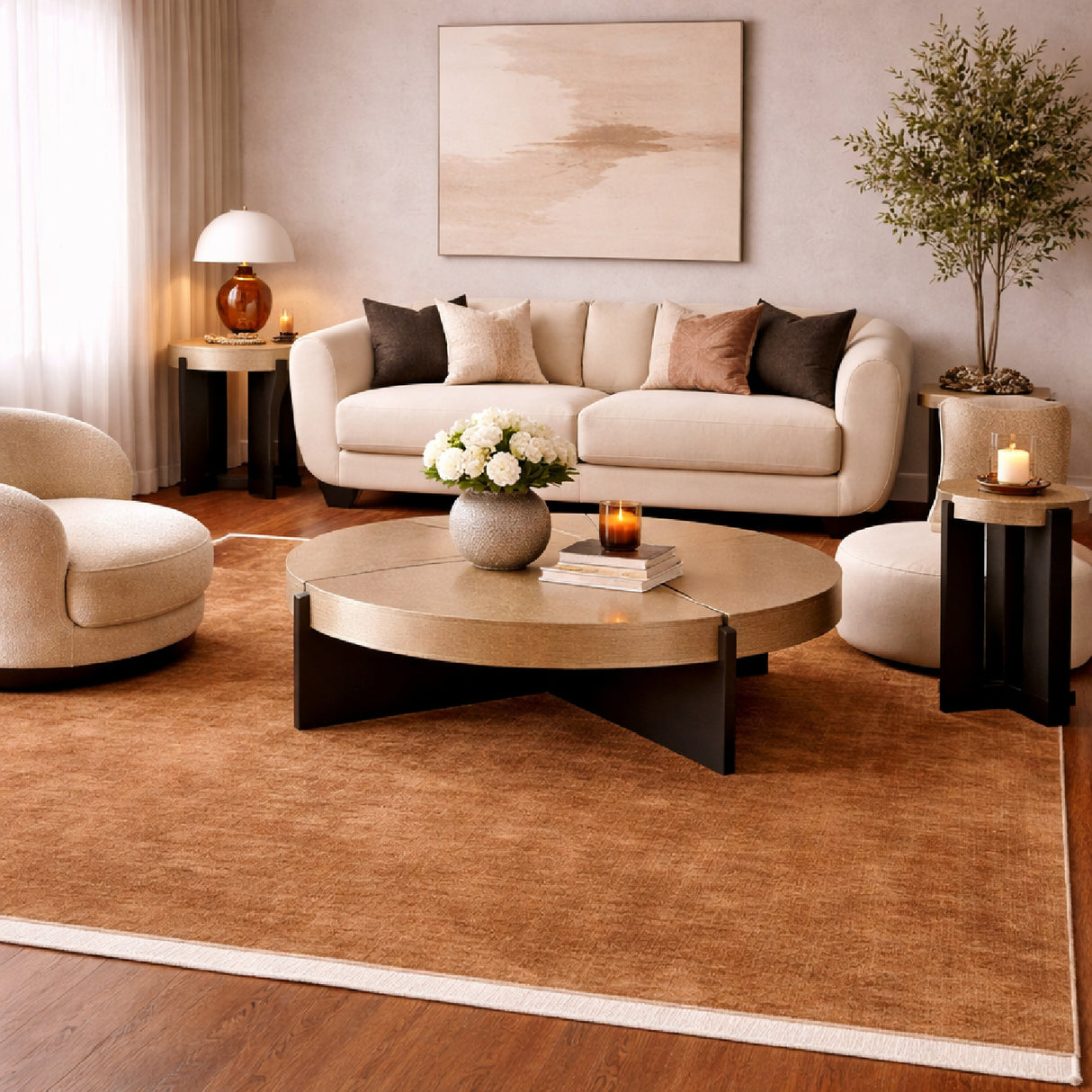 Modern European furniture - Hand-Loomed Wool Fringe Square Carpet - www.oroa.com
