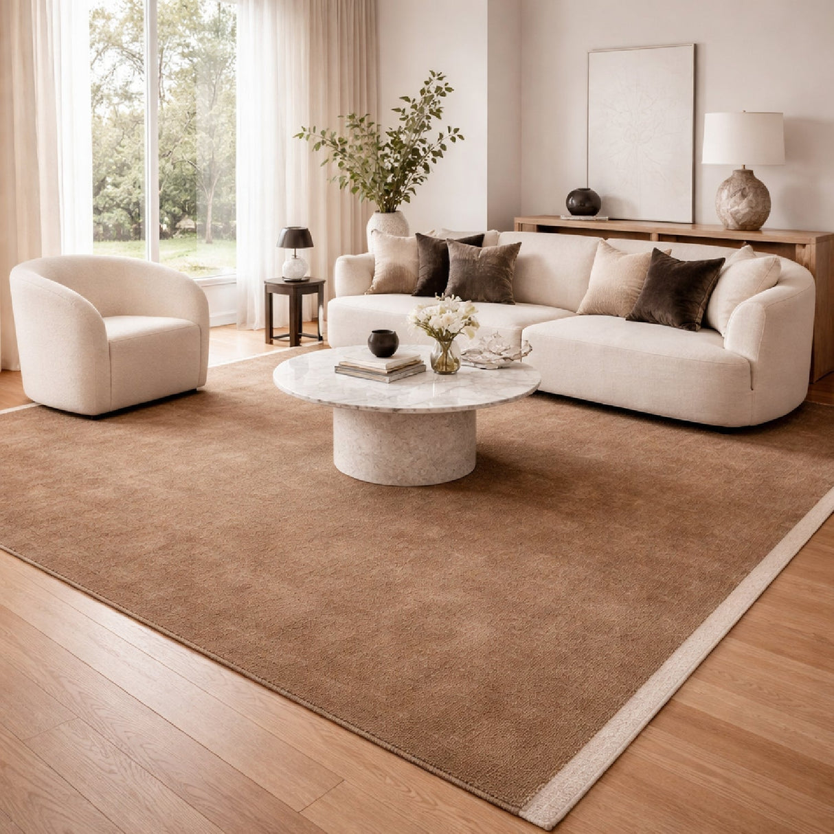 Modern furniture - Hand-Loomed Wool Fringe Carpet - www.oroa.com