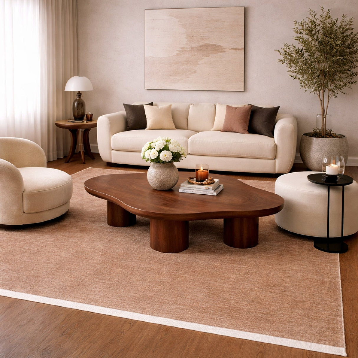 Modern European furniture - Hand-Loomed Wool Fringe Square Carpet - www.oroa.com