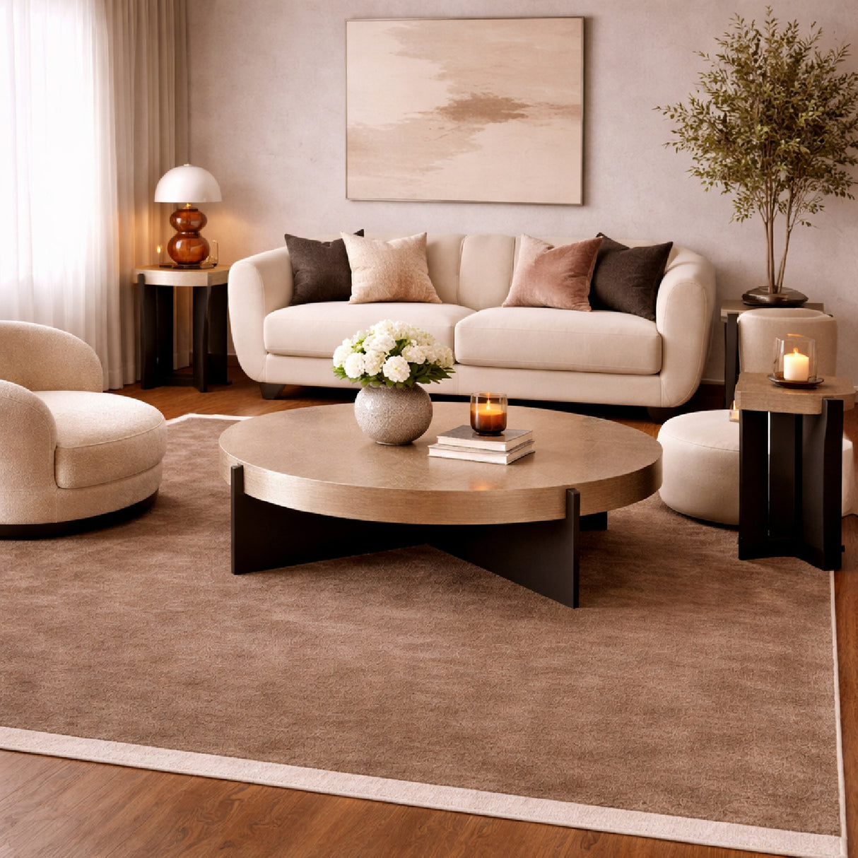 Modern European furniture - Hand-Loomed Wool Fringe Square Carpet - www.oroa.com