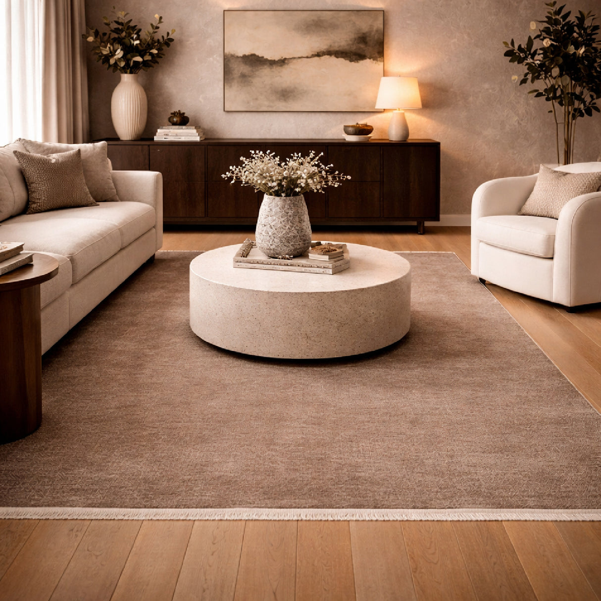 Modern furniture - Hand-Loomed Wool Fringe Table Runner - www.oroa.com