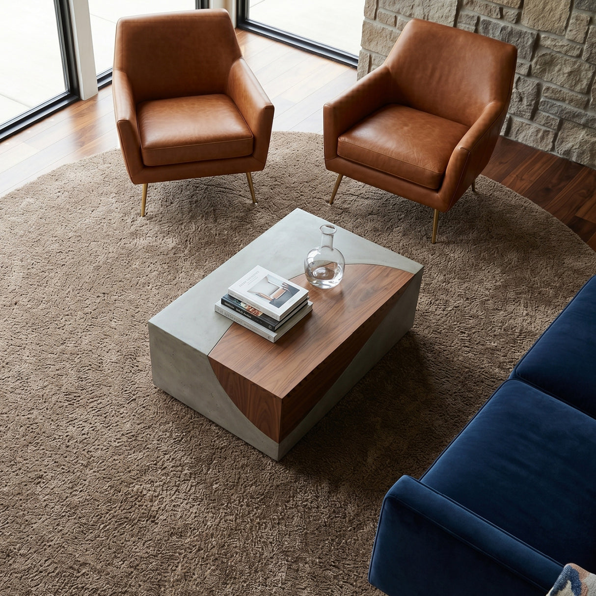 Modern furniture - Hand-Loomed Wool Fringe Round Carpet - www.oroa.com