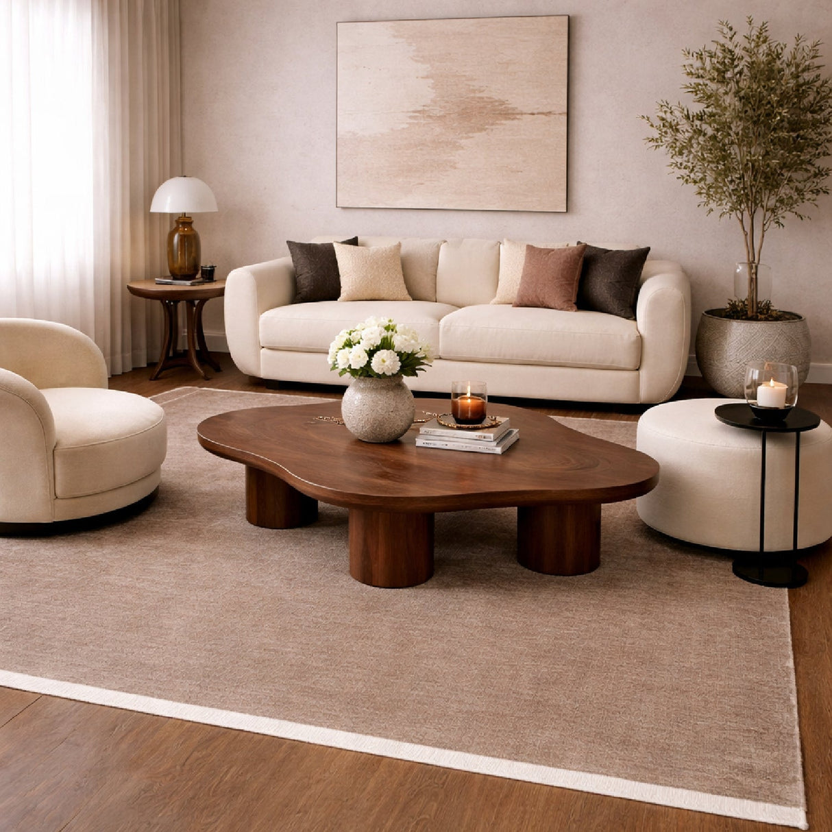 Modern European furniture - Hand-Loomed Wool Fringe Square Carpet - www.oroa.com