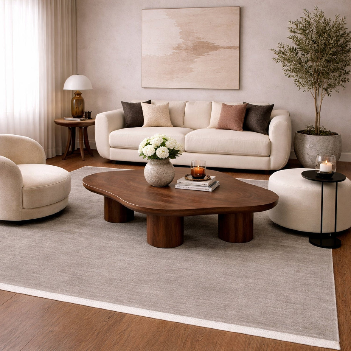 Modern European furniture - Hand-Loomed Wool Fringe Square Carpet - www.oroa.com