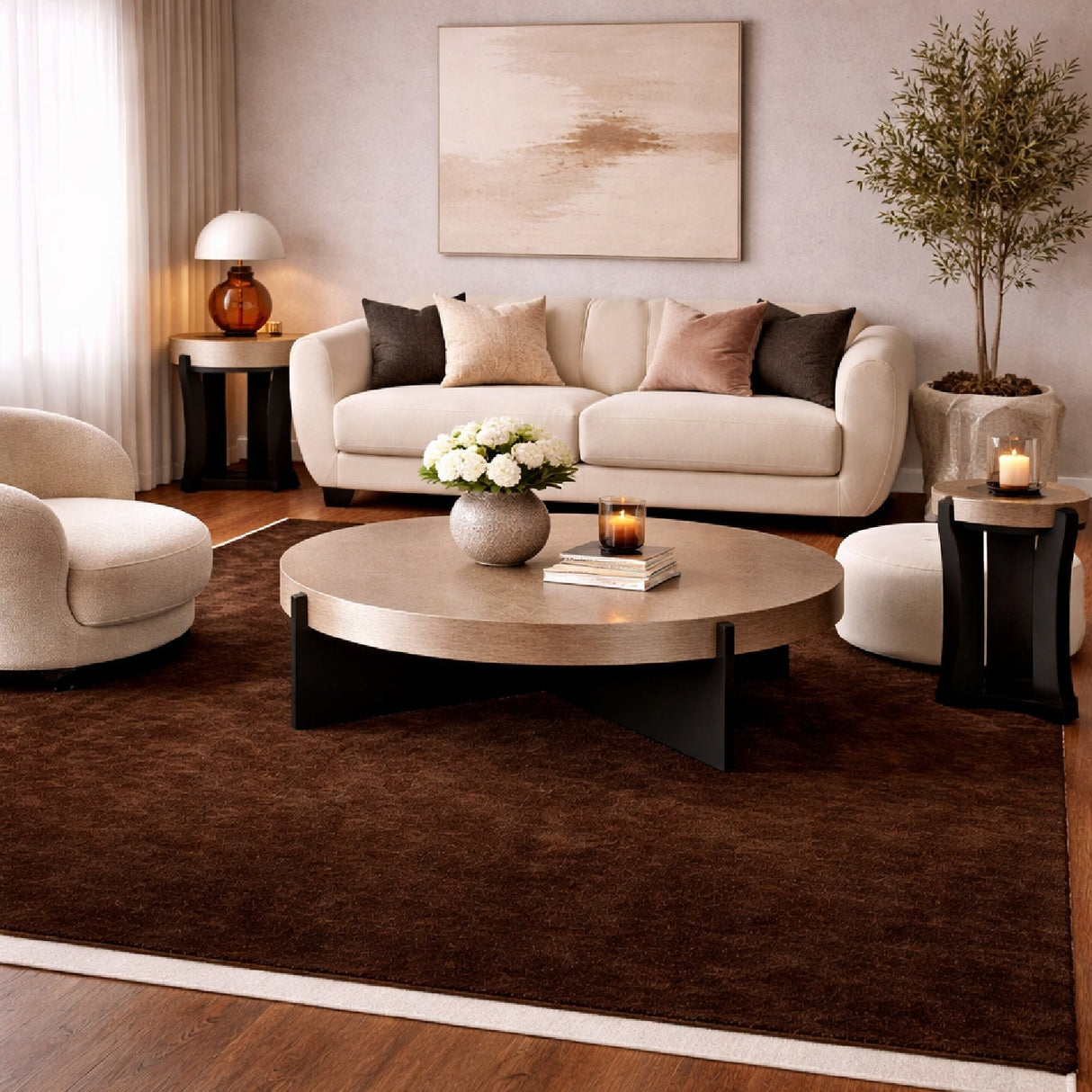 Modern European furniture - Hand-Loomed Wool Fringe Square Carpet - www.oroa.com