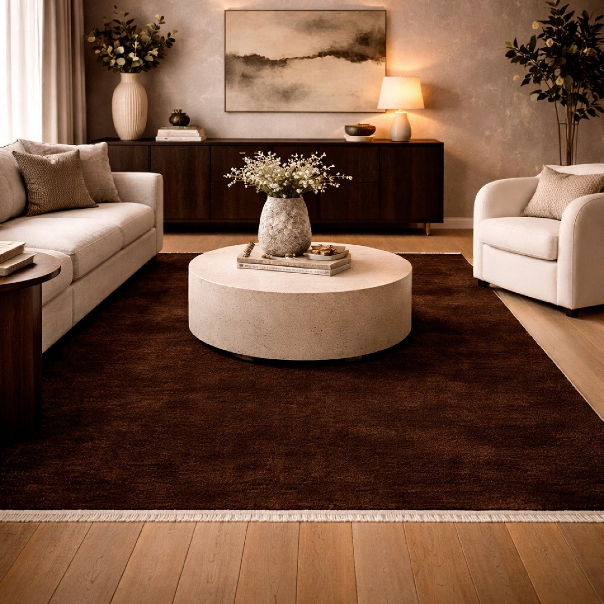 Modern furniture - Hand-Loomed Wool Fringe Table Runner - www.oroa.com