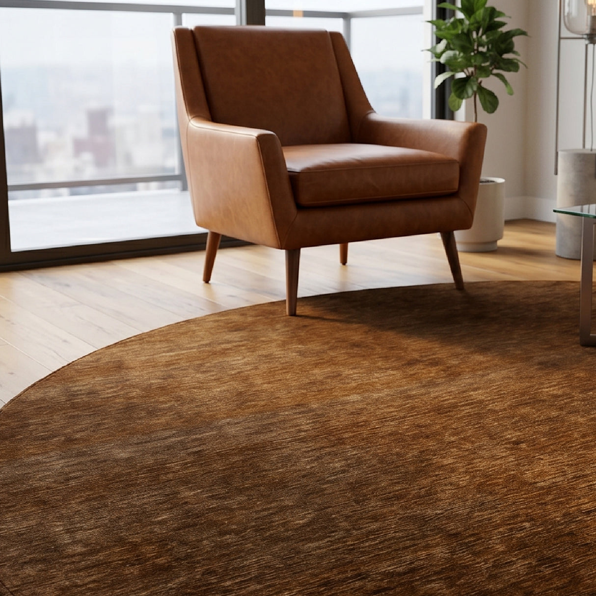 Modern furniture - Hand-Loomed Wool Fringe Round Carpet - www.oroa.com