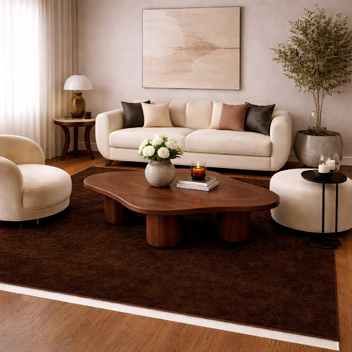 Modern European furniture - Hand-Loomed Wool Fringe Square Carpet - www.oroa.com