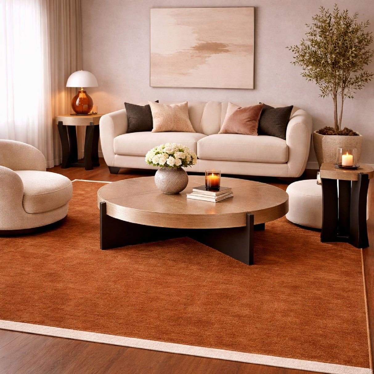 Modern European furniture - Hand-Loomed Wool Fringe Square Carpet - www.oroa.com