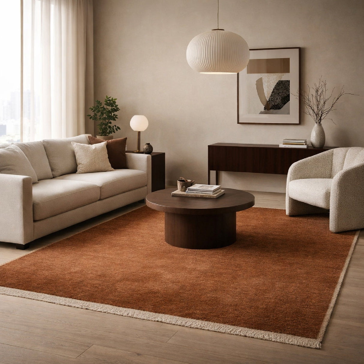 Modern furniture - Hand-Loomed Wool Fringe Carpet - www.oroa.com