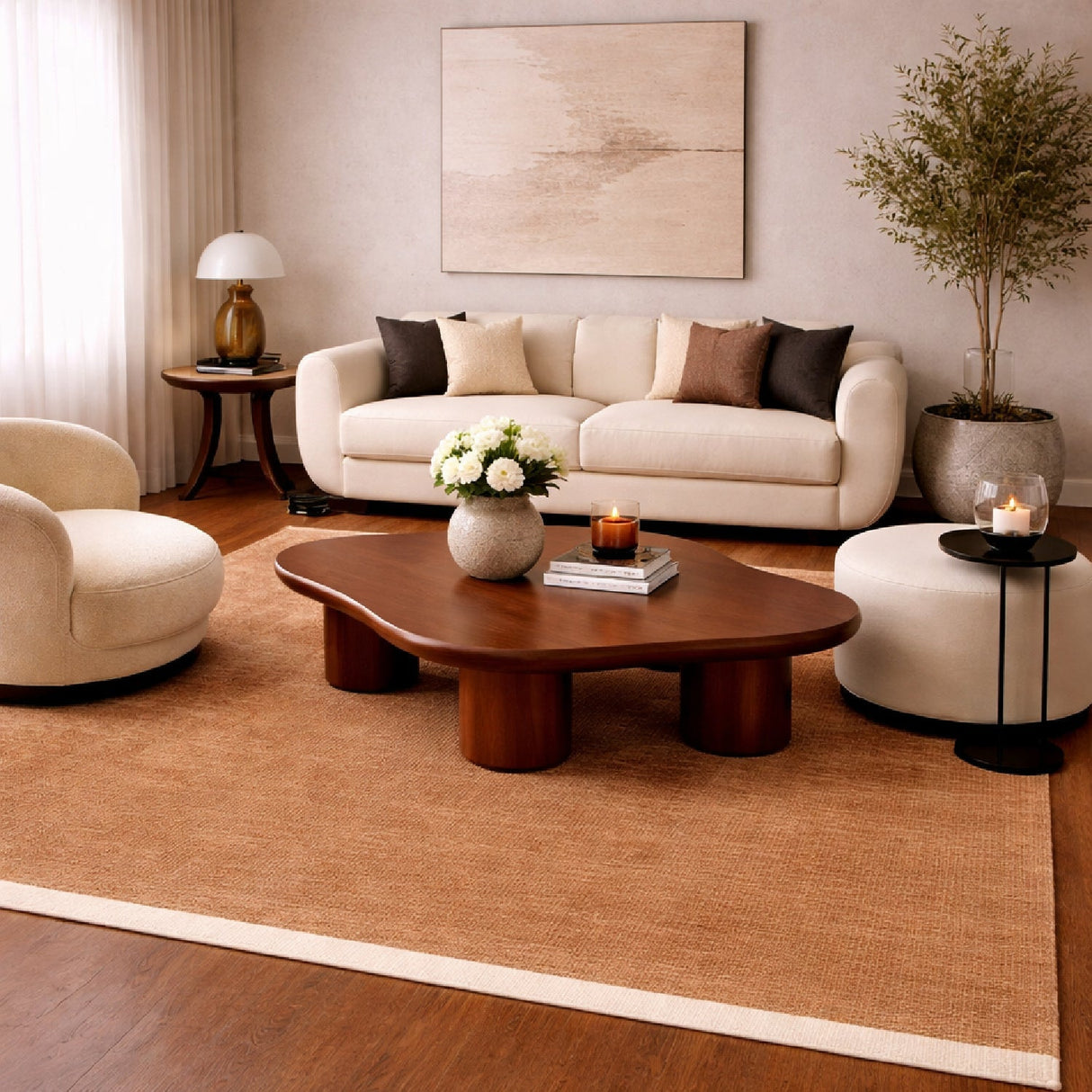 Modern European furniture - Hand-Loomed Wool Fringe Square Carpet - www.oroa.com