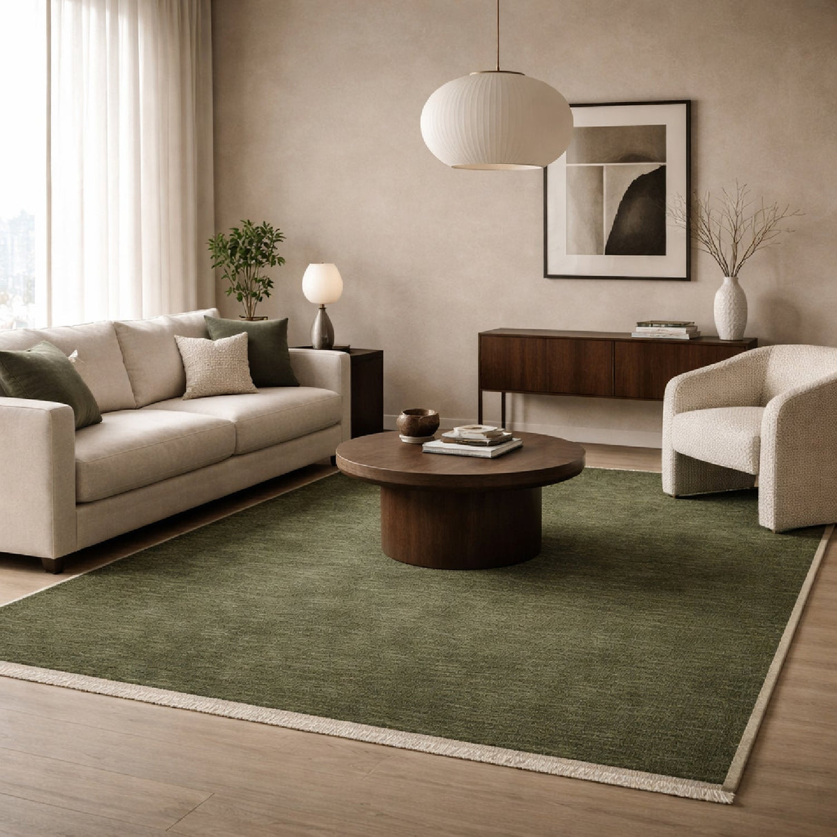 Modern furniture - Hand-Loomed Wool Fringe Carpet - www.oroa.com