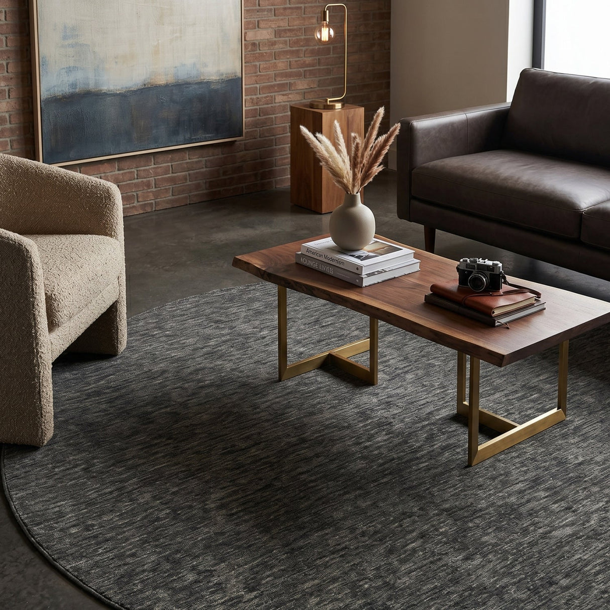 Modern furniture - Hand-Loomed Wool Fringe Round Carpet - www.oroa.com