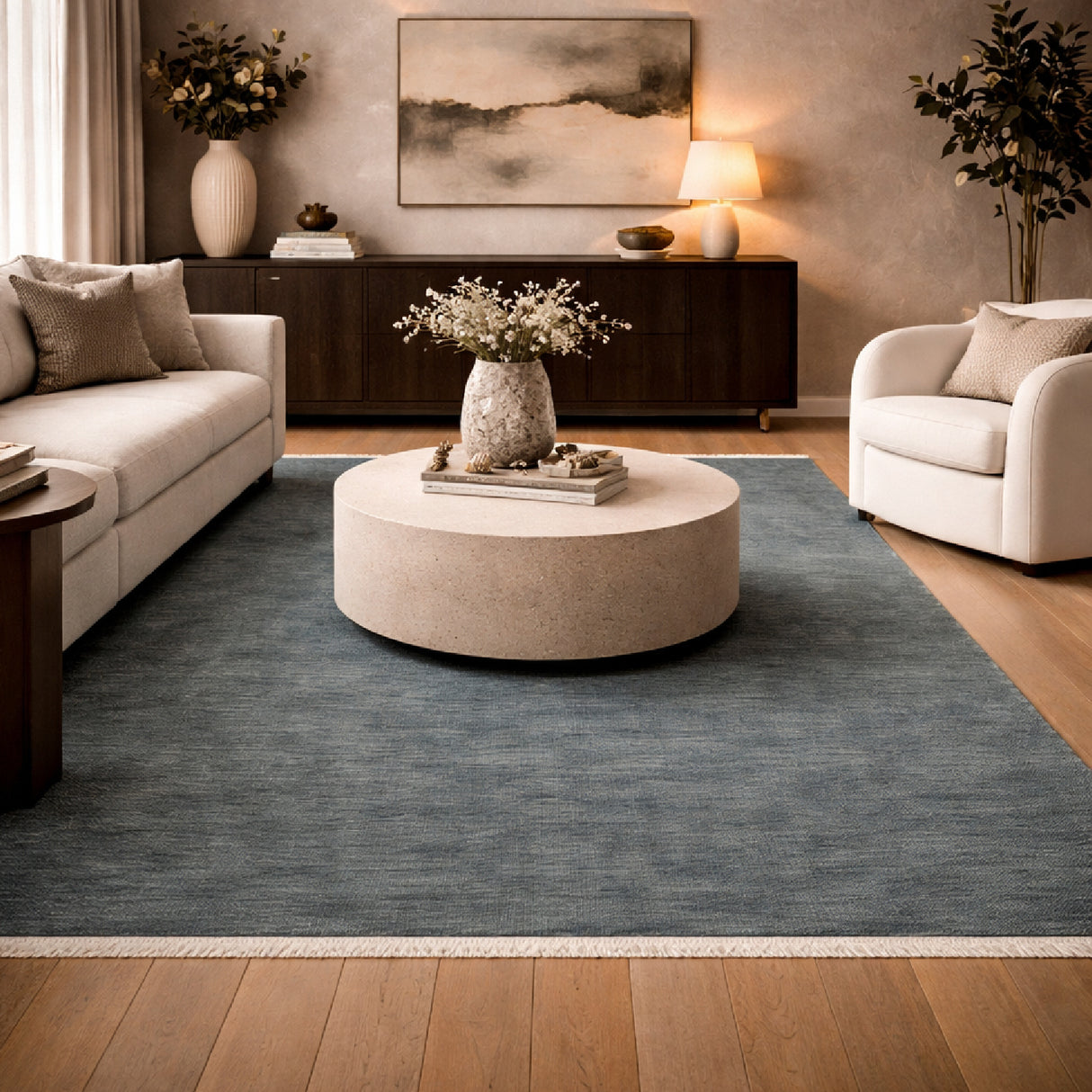 Modern furniture - Hand-Loomed Wool Fringe Table Runner - www.oroa.com