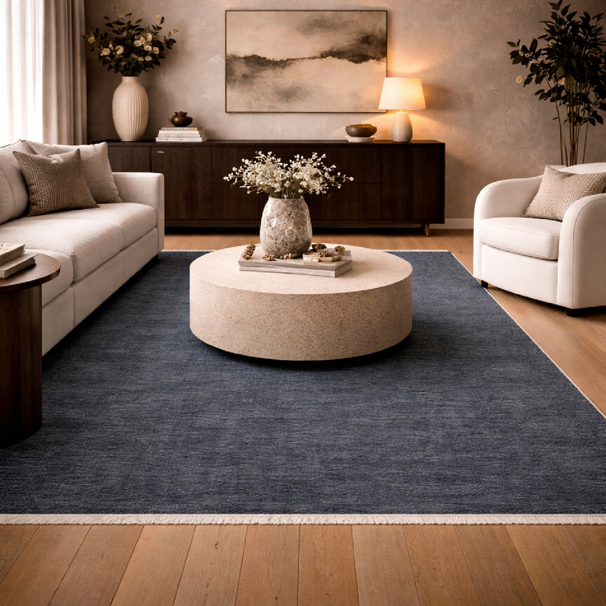 Modern furniture - Hand-Loomed Wool Fringe Table Runner - www.oroa.com