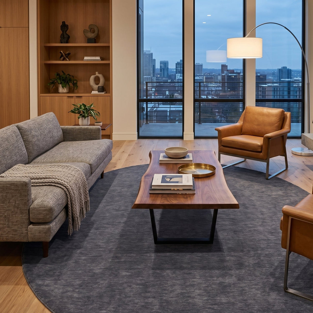 Modern furniture - Hand-Loomed Wool Fringe Round Carpet - www.oroa.com
