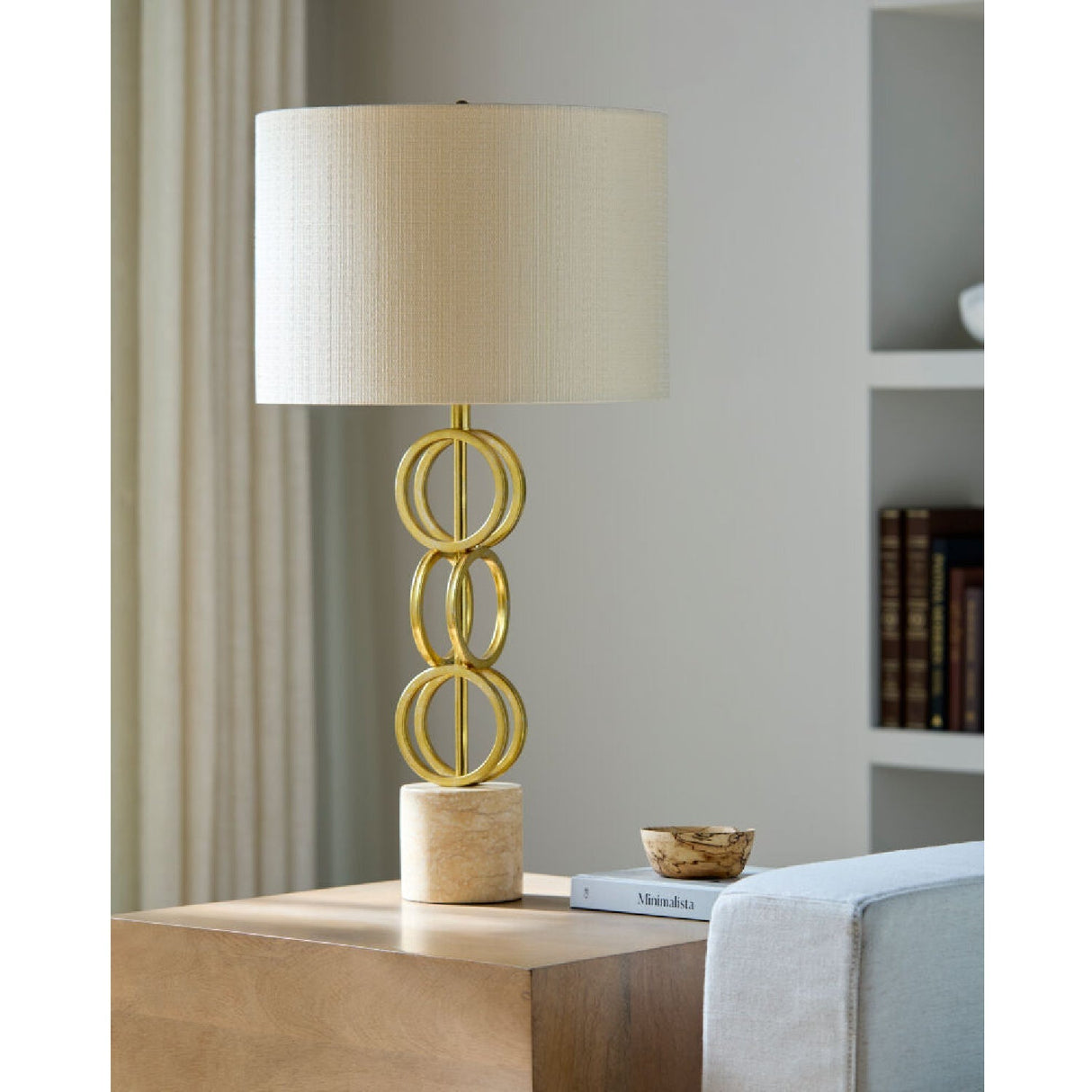 Modern European furniture - Gold Rings Accent Table Lamp - www.oroa.com