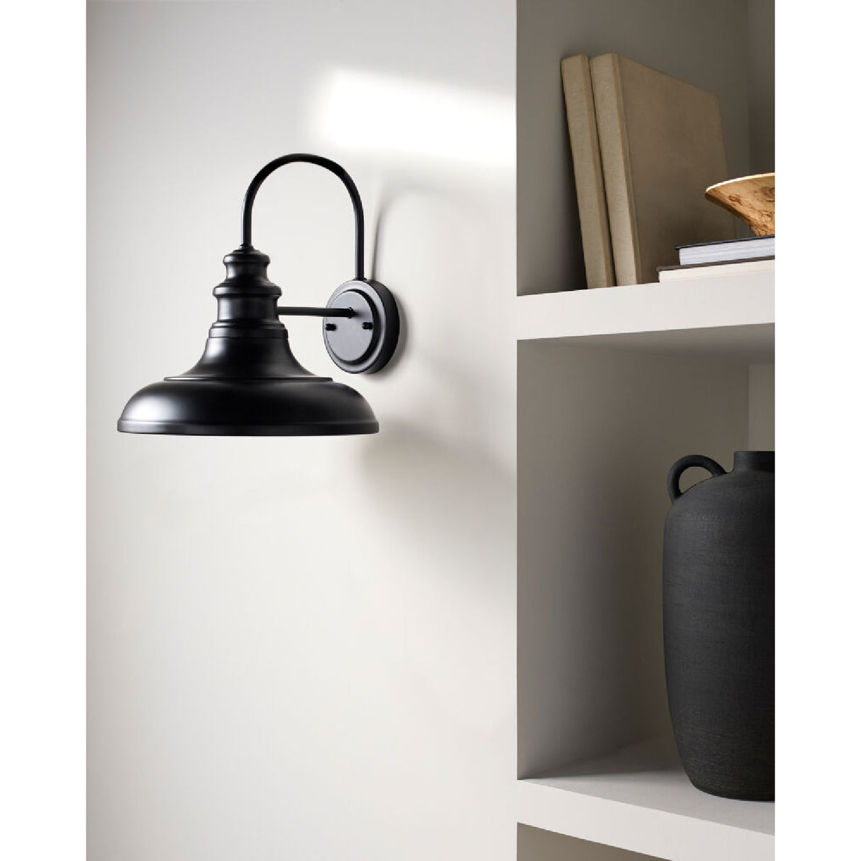 Modern European furniture - Black Metal Accent Wall Lamp - www.oroa.com