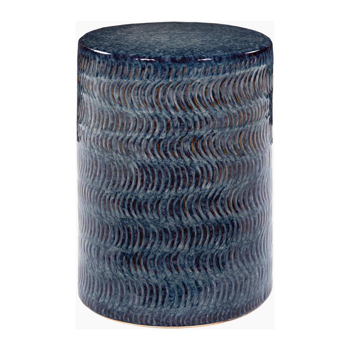 Modern European furniture - Blue Glazed Garden Stool - www.oroa.com