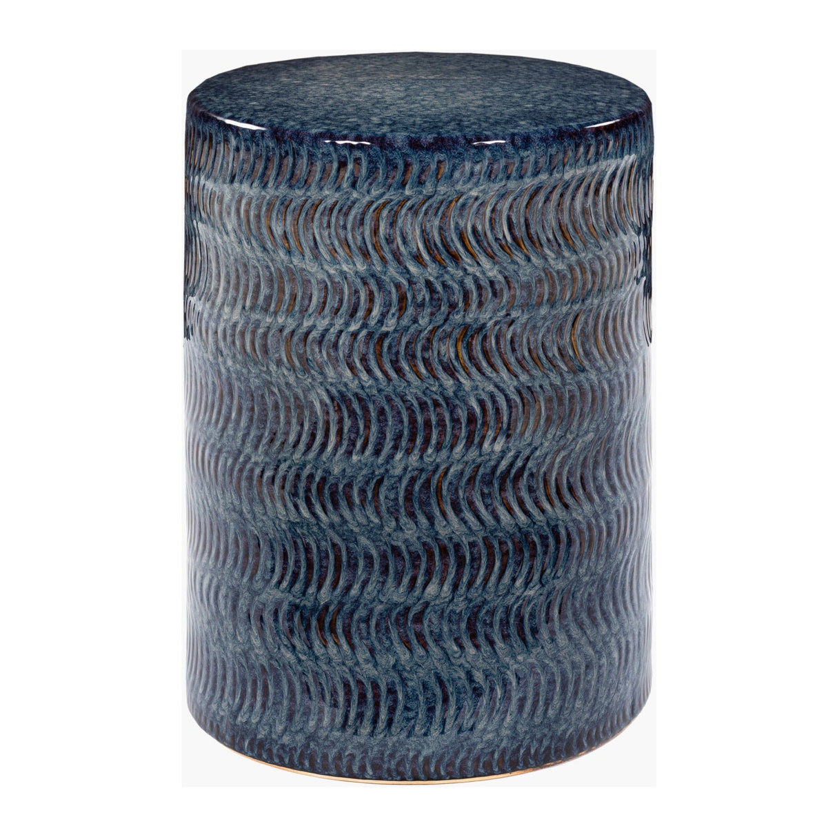 Modern European furniture - Blue Glazed Garden Stool - www.oroa.com