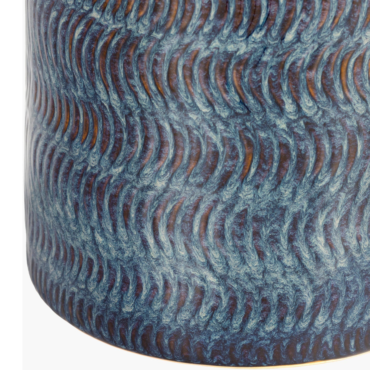 Modern European furniture - Blue Glazed Garden Stool - www.oroa.com