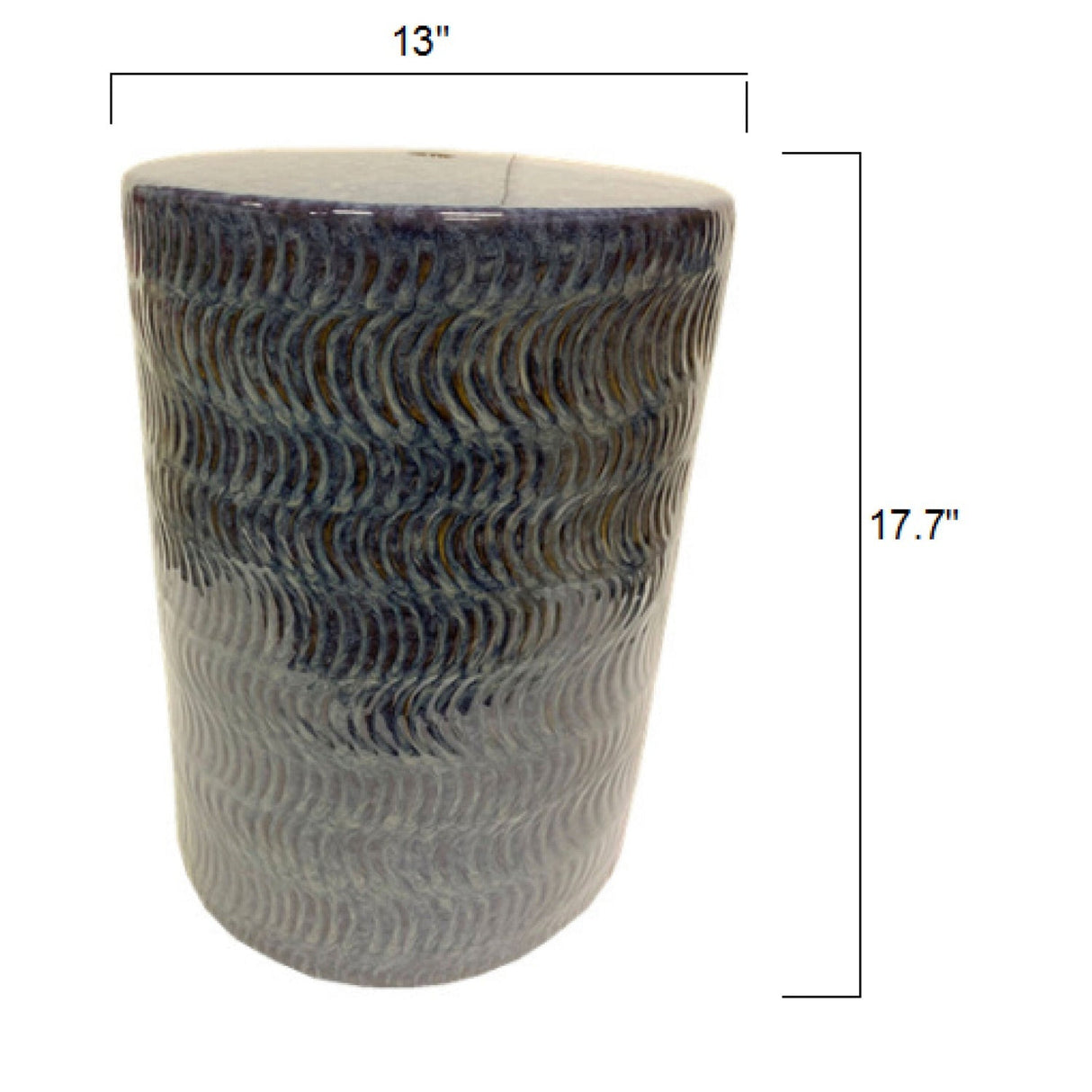 Modern European furniture - Blue Glazed Garden Stool - www.oroa.com