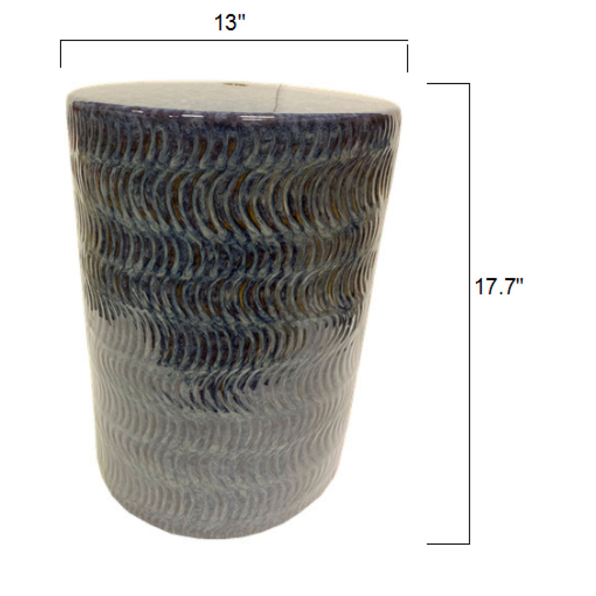Modern European furniture - Blue Glazed Garden Stool - www.oroa.com | Oroa.com