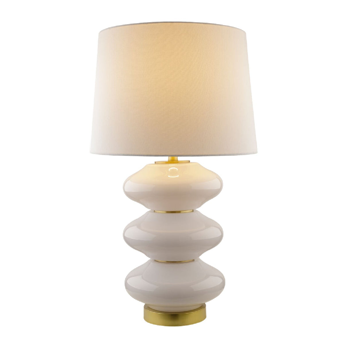 Modern European furniture - White Glass Accent Table Lamp - www.oroa.com