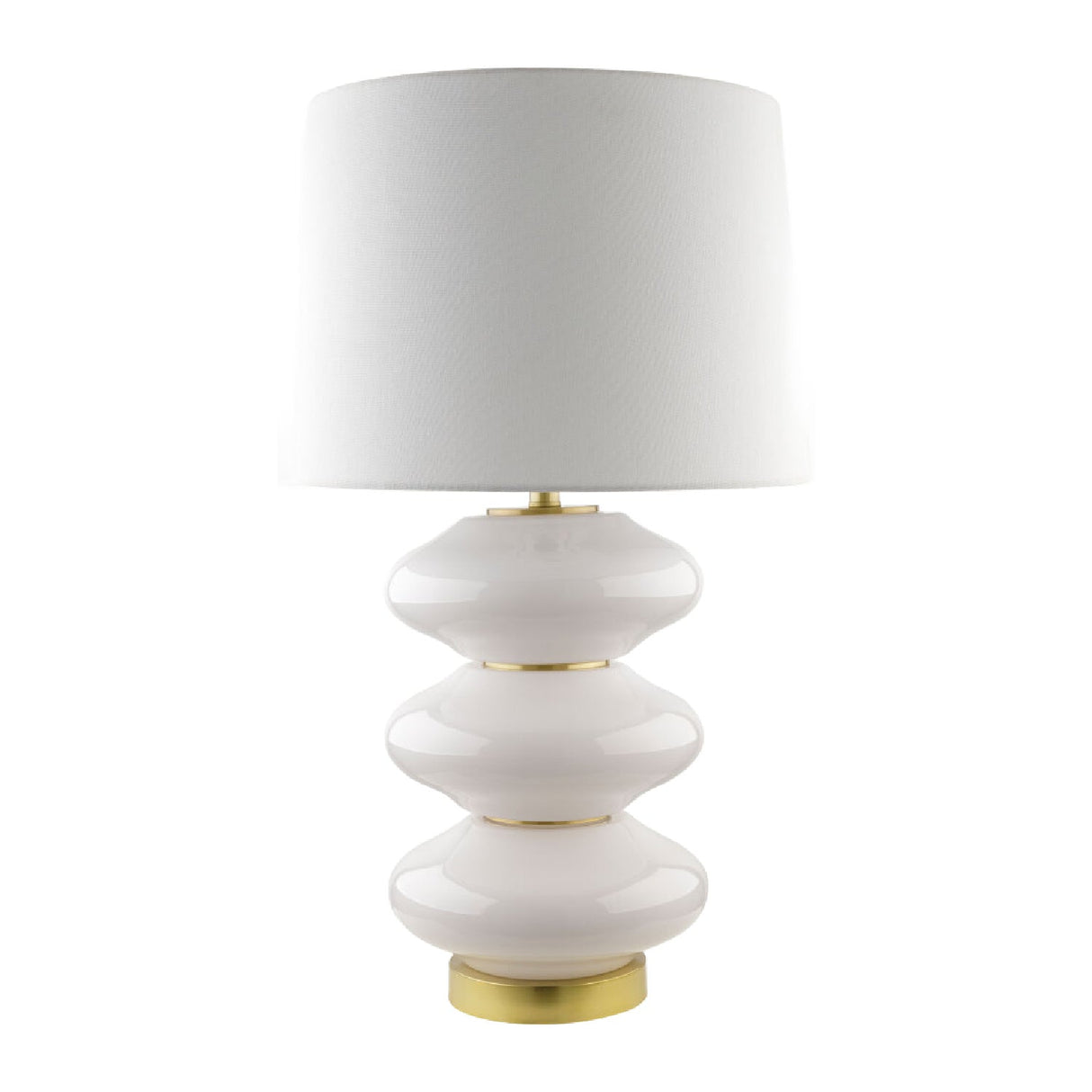 Modern European furniture - White Glass Accent Table Lamp - www.oroa.com