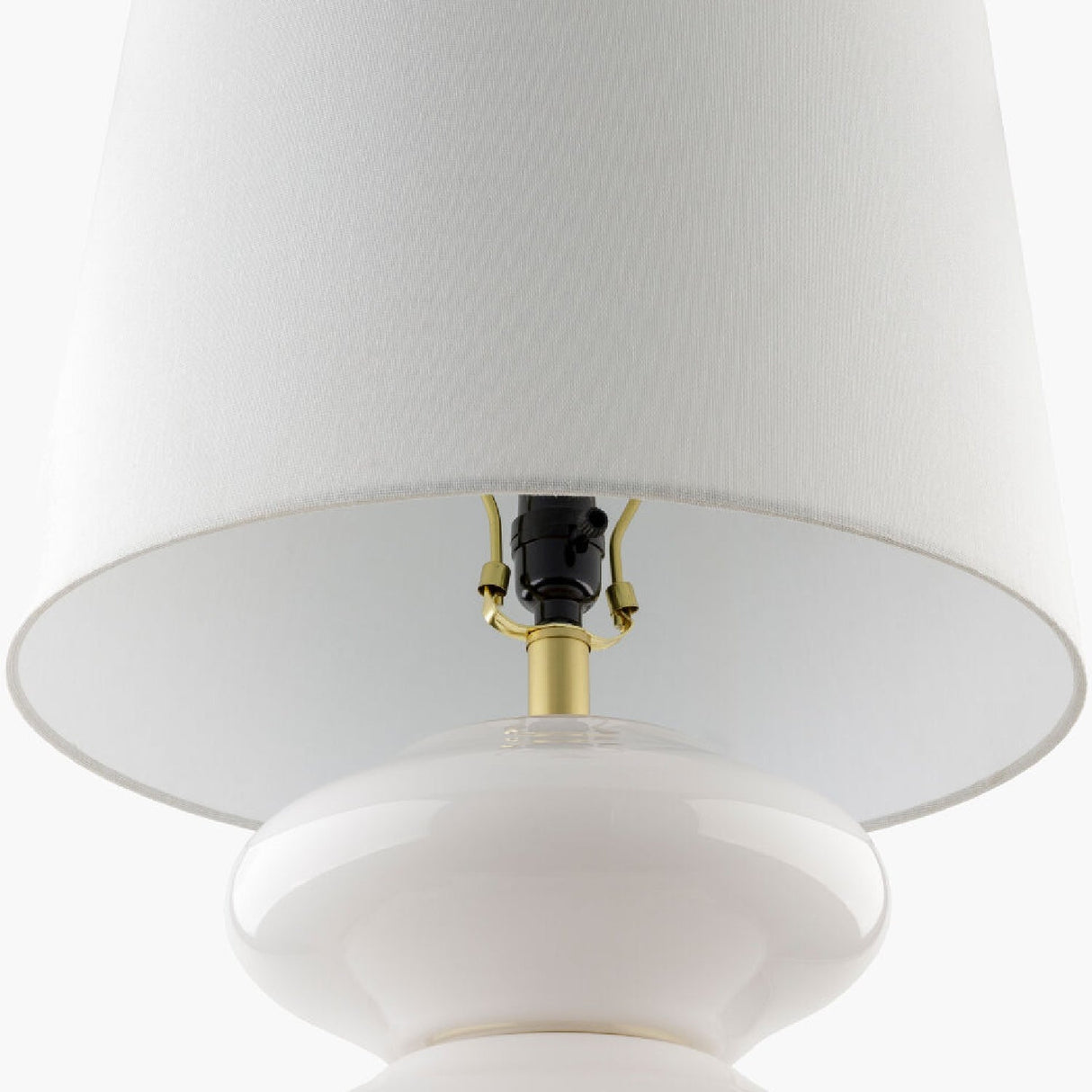 Modern European furniture - White Glass Accent Table Lamp - www.oroa.com
