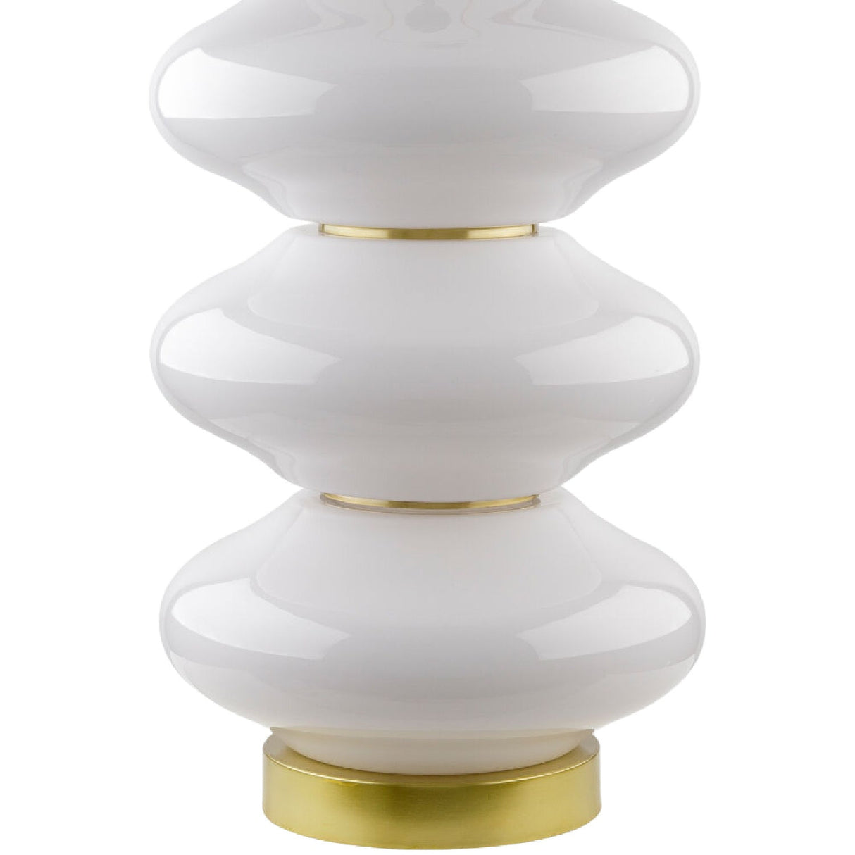 Modern European furniture - White Glass Accent Table Lamp - www.oroa.com