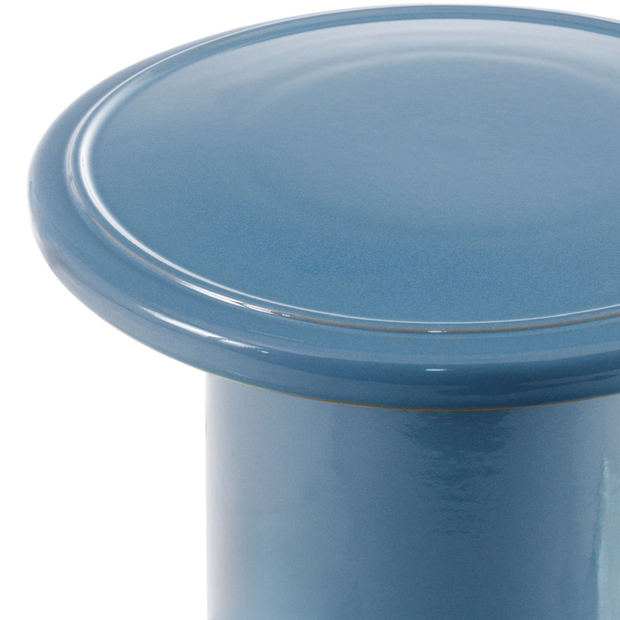 Modern European furniture - Blue Ceramic Outdoor Stool - www.oroa.com
