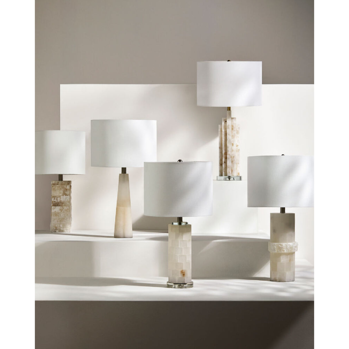 Modern European furniture - Cream Stone Accent Table Lamp - www.oroa.com