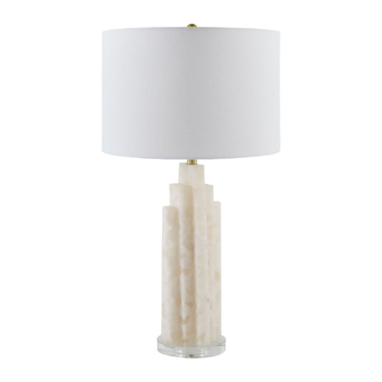 Modern European furniture - Burnished Cream Stone Table Lamp - www.oroa.com