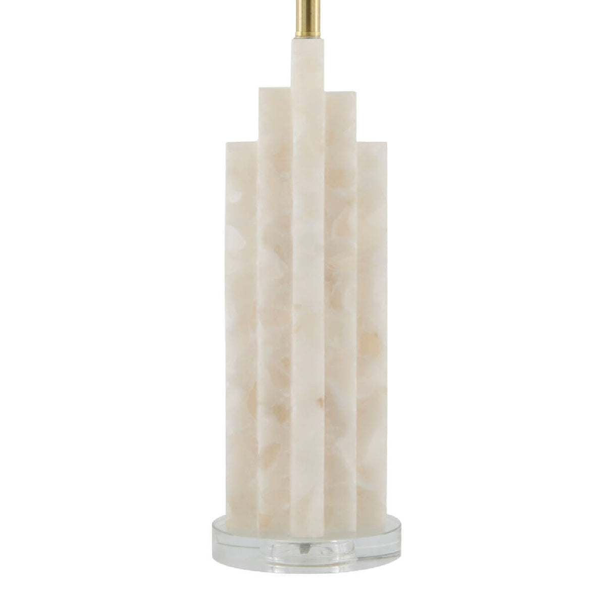 Modern European furniture - Burnished Cream Stone Table Lamp - www.oroa.com